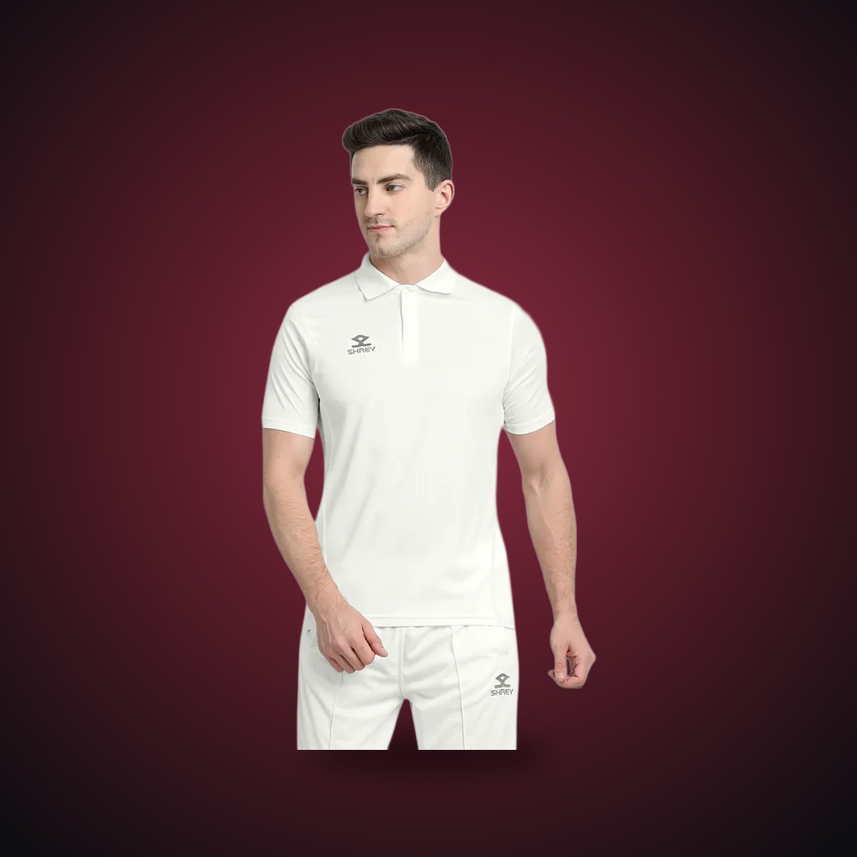 Shrey Match 2.0 Shirt S/S Cricket Whities (Junior)