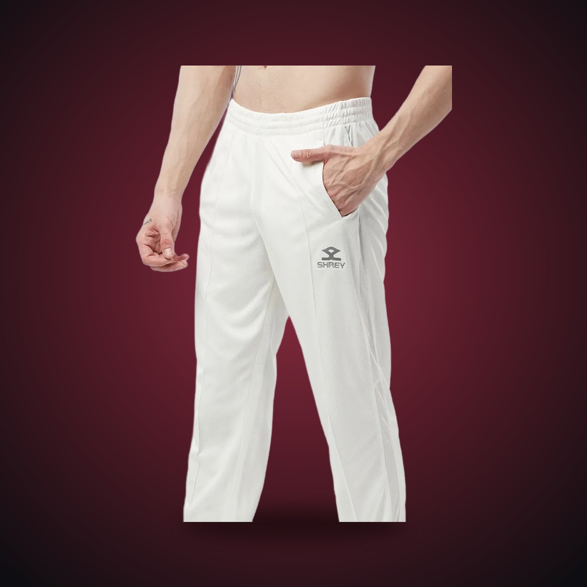 Shrey Match 2.0 Trousers Cricket Whities (Junior)